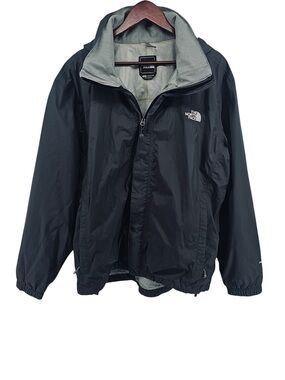 🦋 The North Face Black Hooded Rain Jacket, Size L